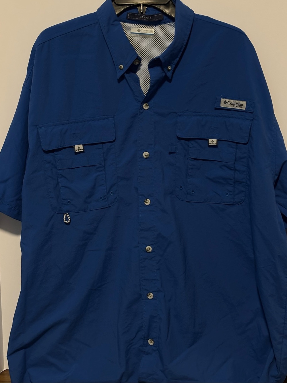 Columbia Men's Short Sleeve Button-Down Shirt - Royal Blue